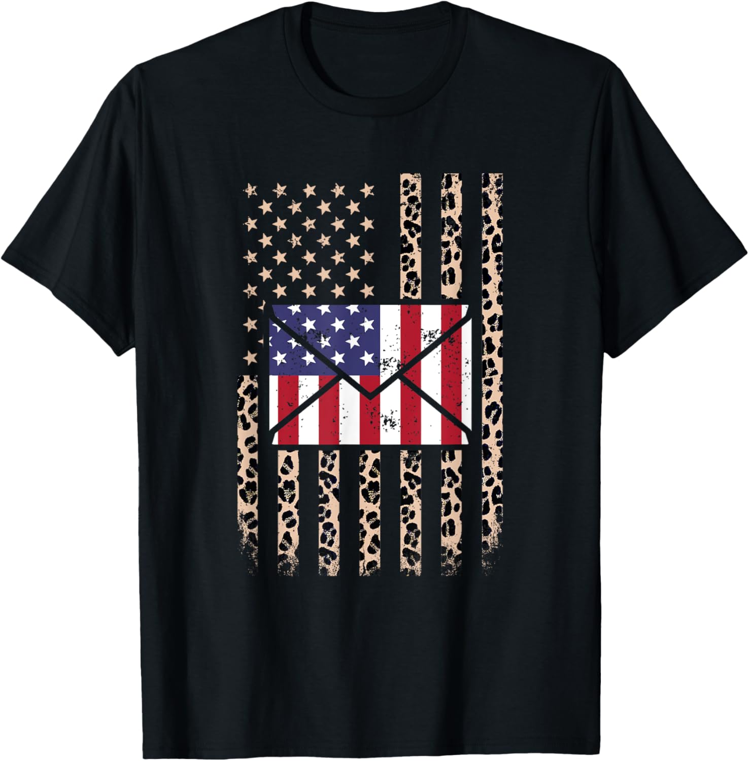 Postal Worker American Flag Leopard Print 4Th Of July Usa