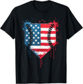 Baseball Drip Boys Kids Ice Cream Patriotic American Flag