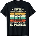 Old Man With 3D Printer 3D Printing Workers