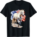 Horse American Flag 4Th Of July Vintage Usa Patriotic Pride