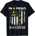 Vintage Im A Proud Army Daughter With American Flag Gift