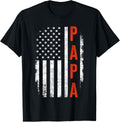 Papa Grandpa Us American Flag For Fathers Day Birthday