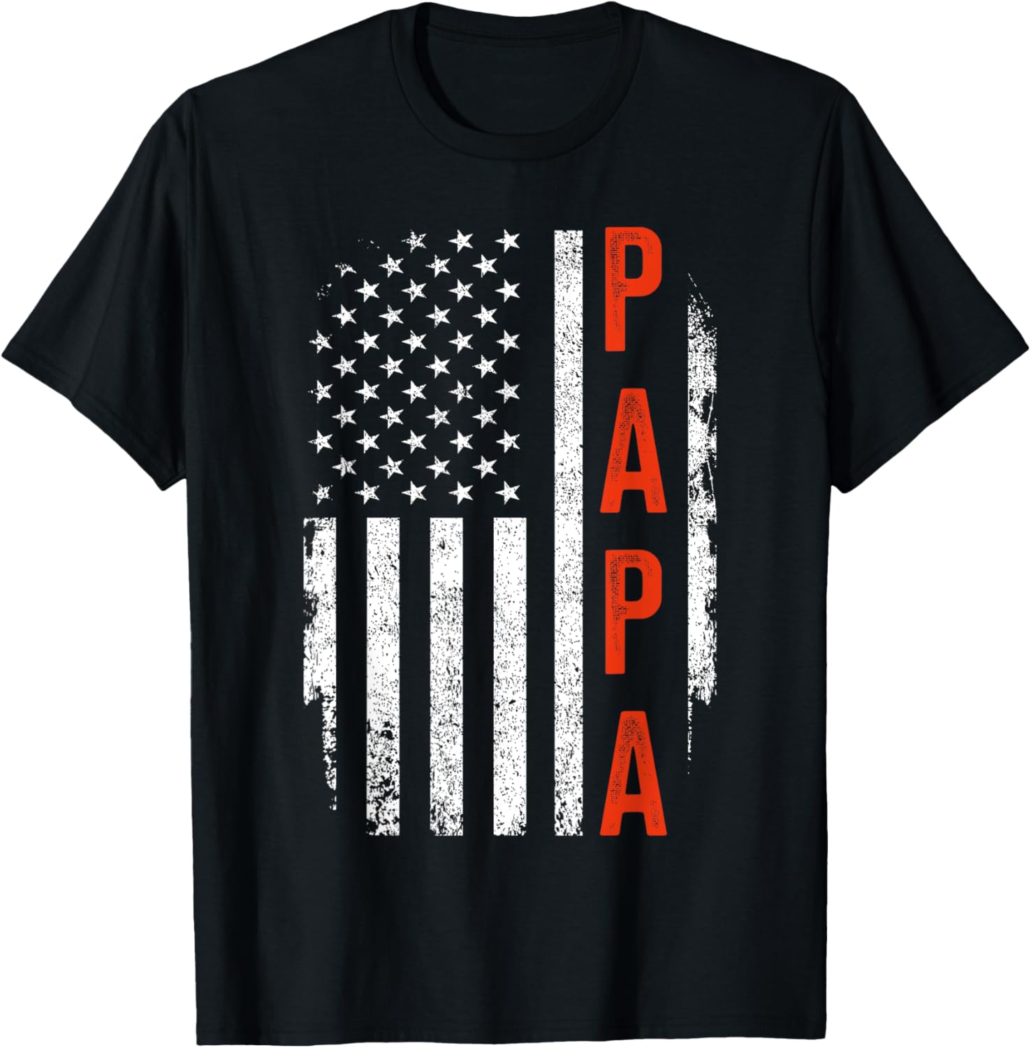 Papa Grandpa Us American Flag For Fathers Day Birthday