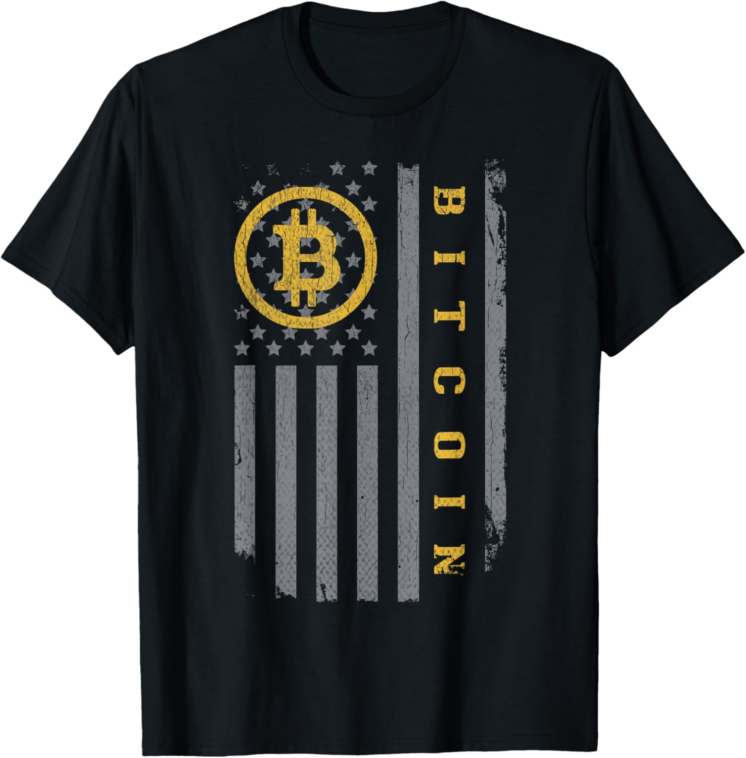 Usa Flag Bitcoin Distressed Digital Currency Btc Crypto Coin