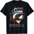 Mullet Raccoon Merica Usa Flag Patriotic 4Th Of July