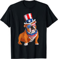Merica Bulldog Dog 4Th Of July American Flag