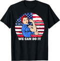Feminist Rosie The Riveter Patriotic Usa Flag 4Th Of July