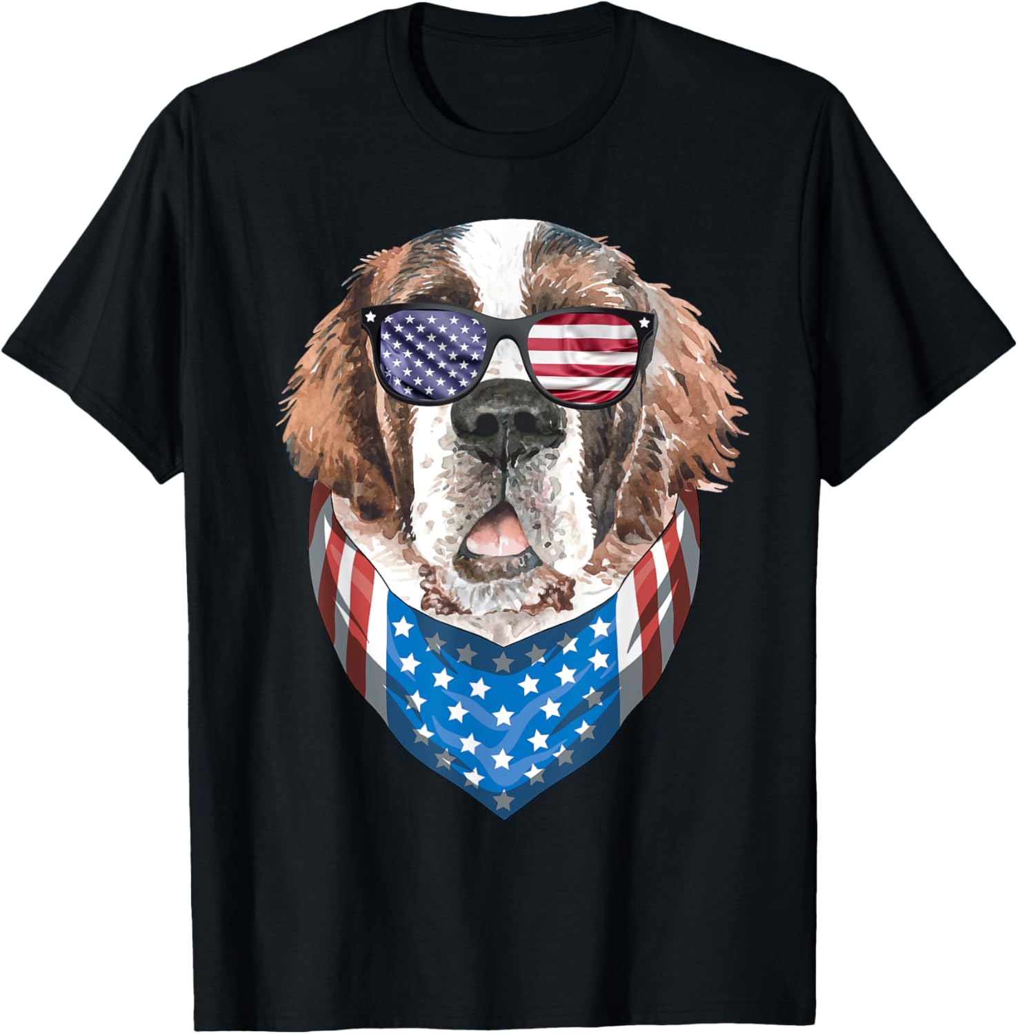 Blinkies Patriotic Fourth Of July Bernard American Flag July 4Th St Bernard Dog