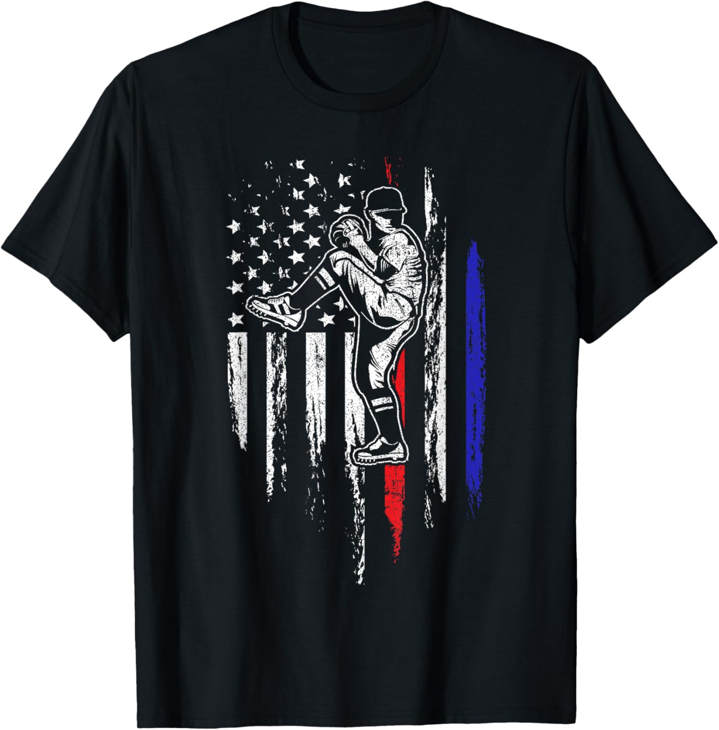 Baseball American Flag Pitcher Usa Pitching 4Th Of July Gift