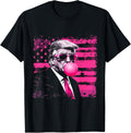 Funny Trump Bubble Blowing Gum Pink Usa Flag Design