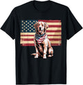 American Flag Patriotic Golden Retriever 4Th Of July