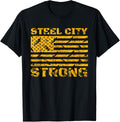Pittsburgh Steel City Strong American Flag Vintage