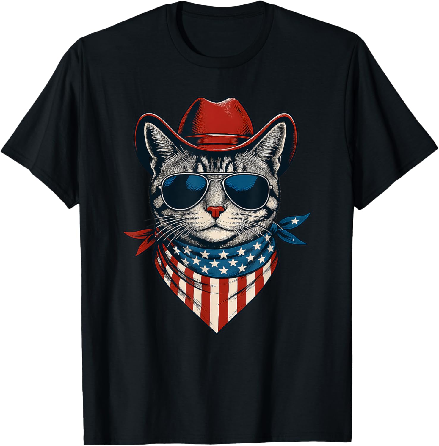 Usa Cat 4Th Of July Men Women Kids Funny Patriotic