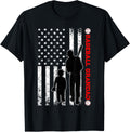 Funny Proud Baseball Grandad American Flag Fathers Day