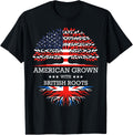 American Grown With British Roots Usa Flag