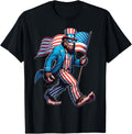 Bigfoot Sasquatch 4Th Of July Shirts Patriotic American Flag