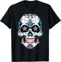 Sugar Skull 4Th Of July Men Women Girls Boys Usa Flag