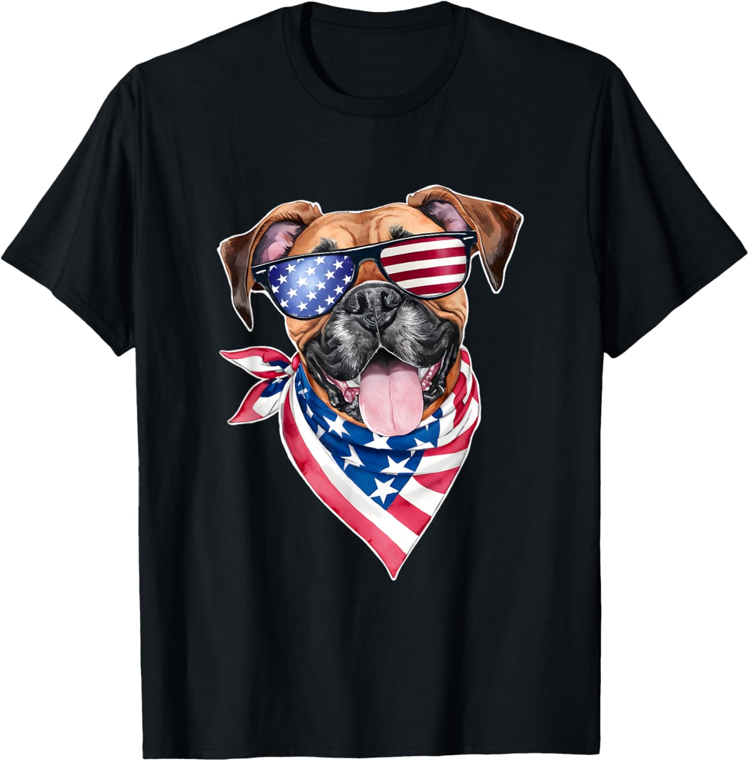Boxer Dog American Flag 4Th Of July For Dog Lovers Men Women