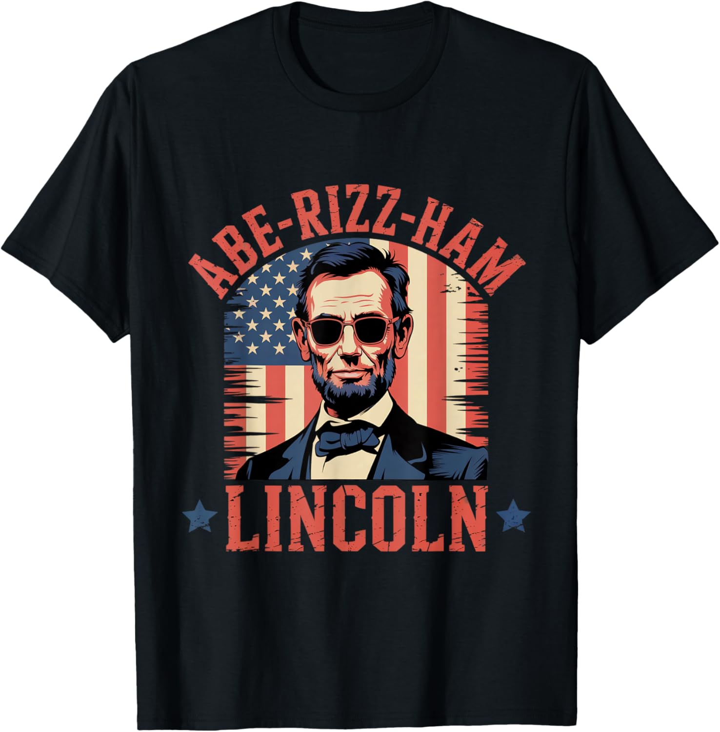 Abe Rizz Ham Lincoln 4Th Of July Patriotic Usa Flag