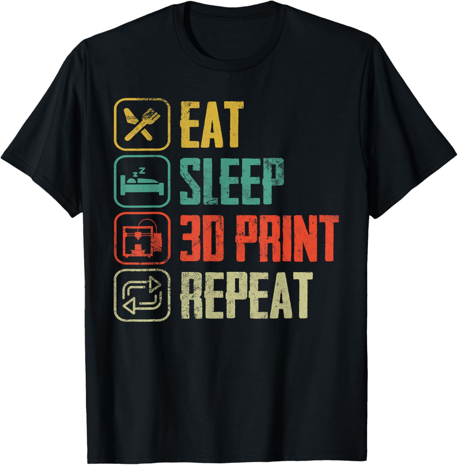 Eat Sleep Repeat 3D Printing Three Dimensional Printer