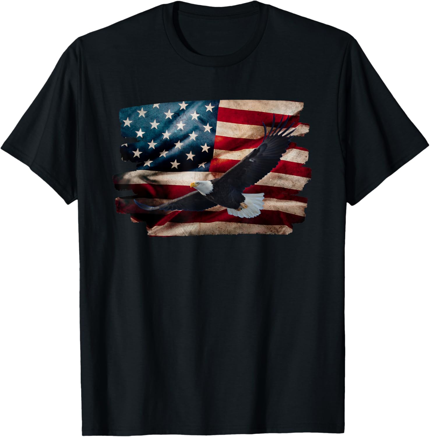 Flying Bald Eagle American Flag 4Th Of July United States