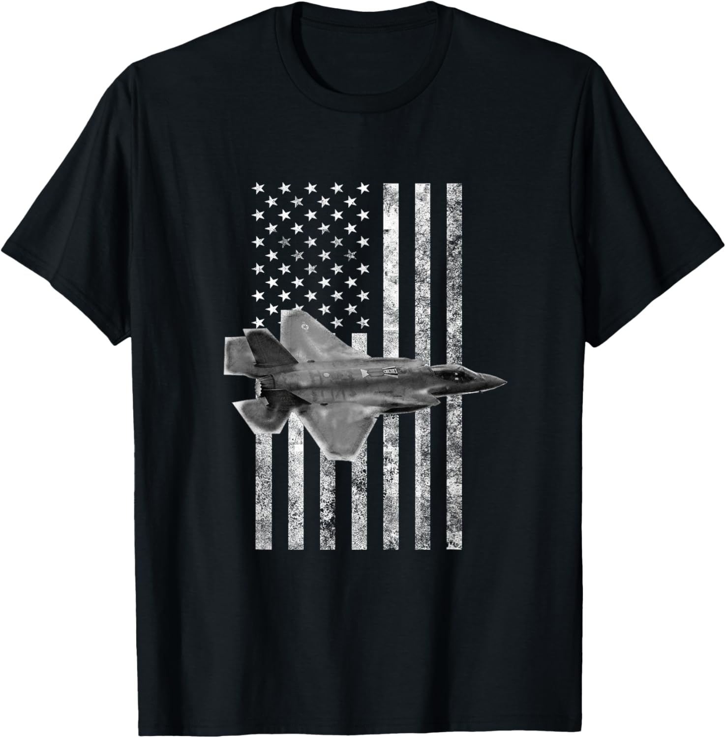 F 35 Lightning Ii American Usa Flag Tee Military T Shirt