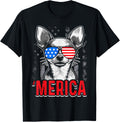 Merica Chihuahua American Flag 4Th Of July