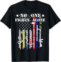 No One Fights Alone Tshirt Usa Flag Veterans Army Police Ems
