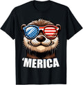 Merica River Otter Funny American Patriotic Usa 4Th Of July