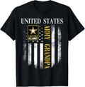 Vintage United States Army Grandpa With American Flag Gift