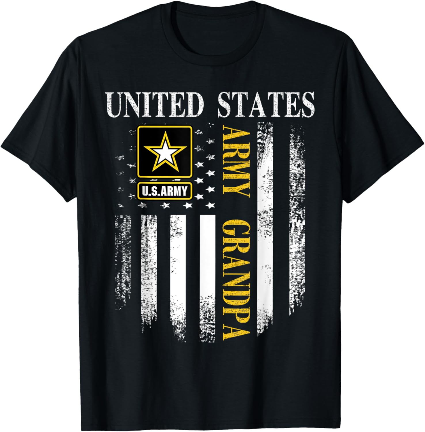 Vintage United States Army Grandpa With American Flag Gift