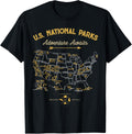 63 National Parks Map Us Park Retro Vintage Camping Hiking