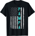 Pampa Fathers Day Vintage Patriotic Distressed American Flag