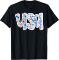 Usa Flower Coquette Bow American Patriotic Happy 4Th Of July