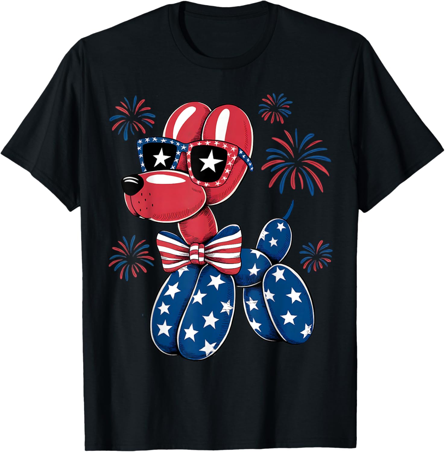 Patriotic Balloon Dog Fourth Of July Dog Lover