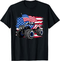 Monster Truck 4Th Of July Shirt Boys American Flag Men Usa