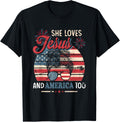 She Loves Jesus And America Too 4Th Of July Christian Lover