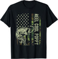 Reel Cool Poppy Camouflage American Flag Fathers Day