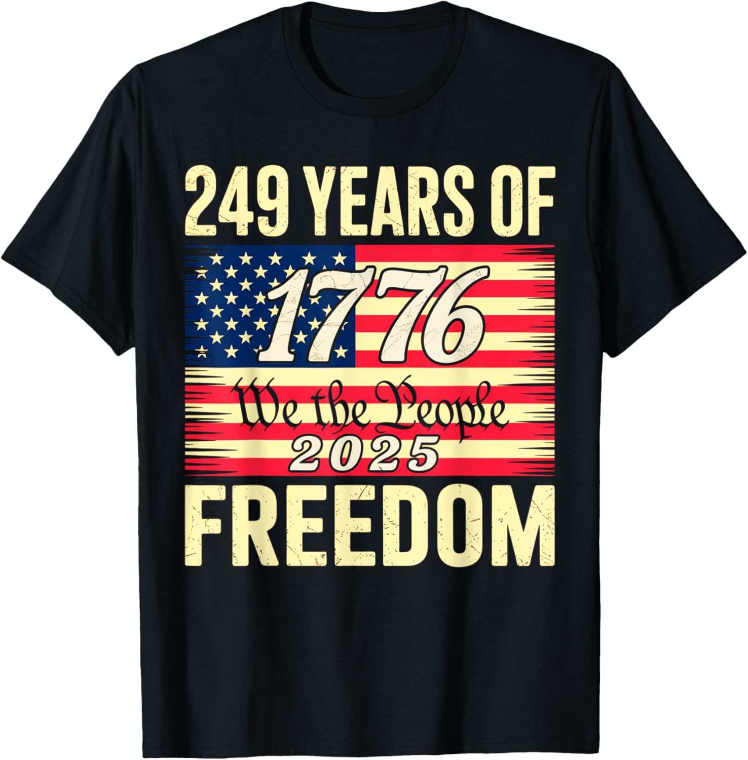 Happy 4Th Of July 249 Years In Freedom 1776U20132025 Usa Flag