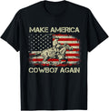 Vintage Western Rodeo Usa Flag Makes America A Cowboy Again