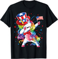 Dabbing Unicorn 4 July Uncle Sam Girls American