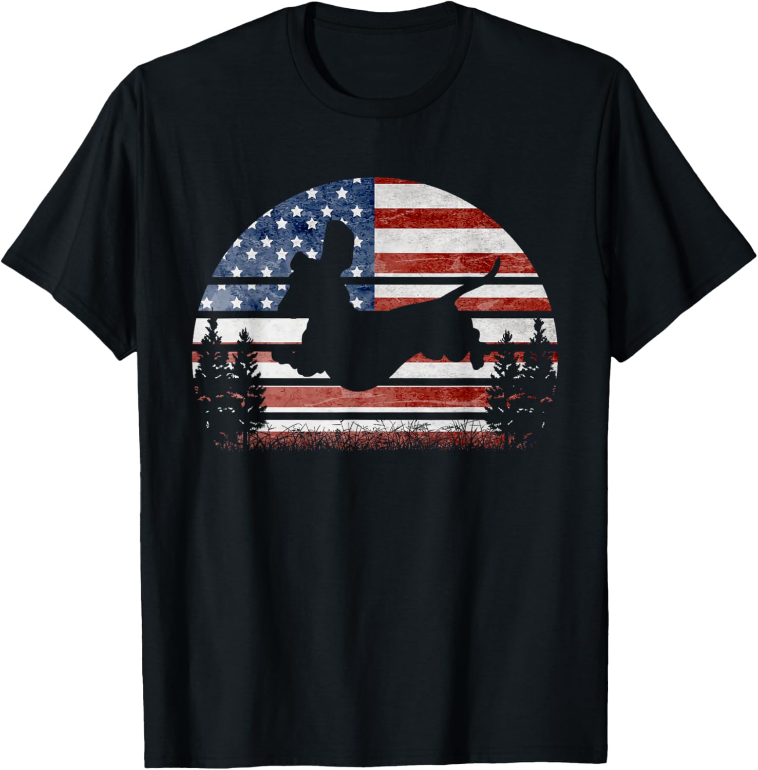 American Flag Dachshund Patriotic 4Th Of July Weiner Lover