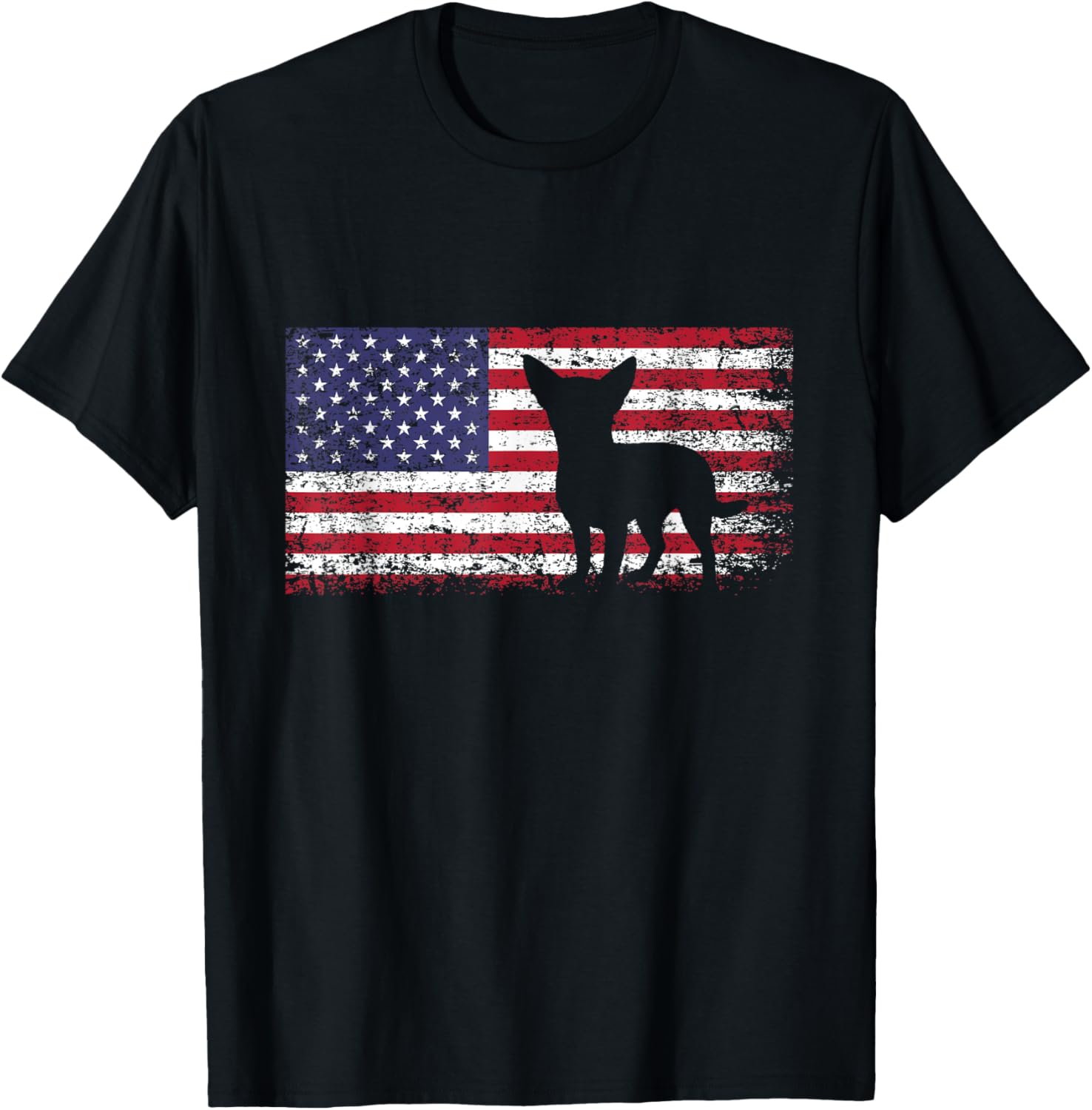 Chihuahua American Flag I Love My Chihuahua T Shirt
