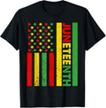 African American Flag Juneteenth Shirts Women Men Kids Boys