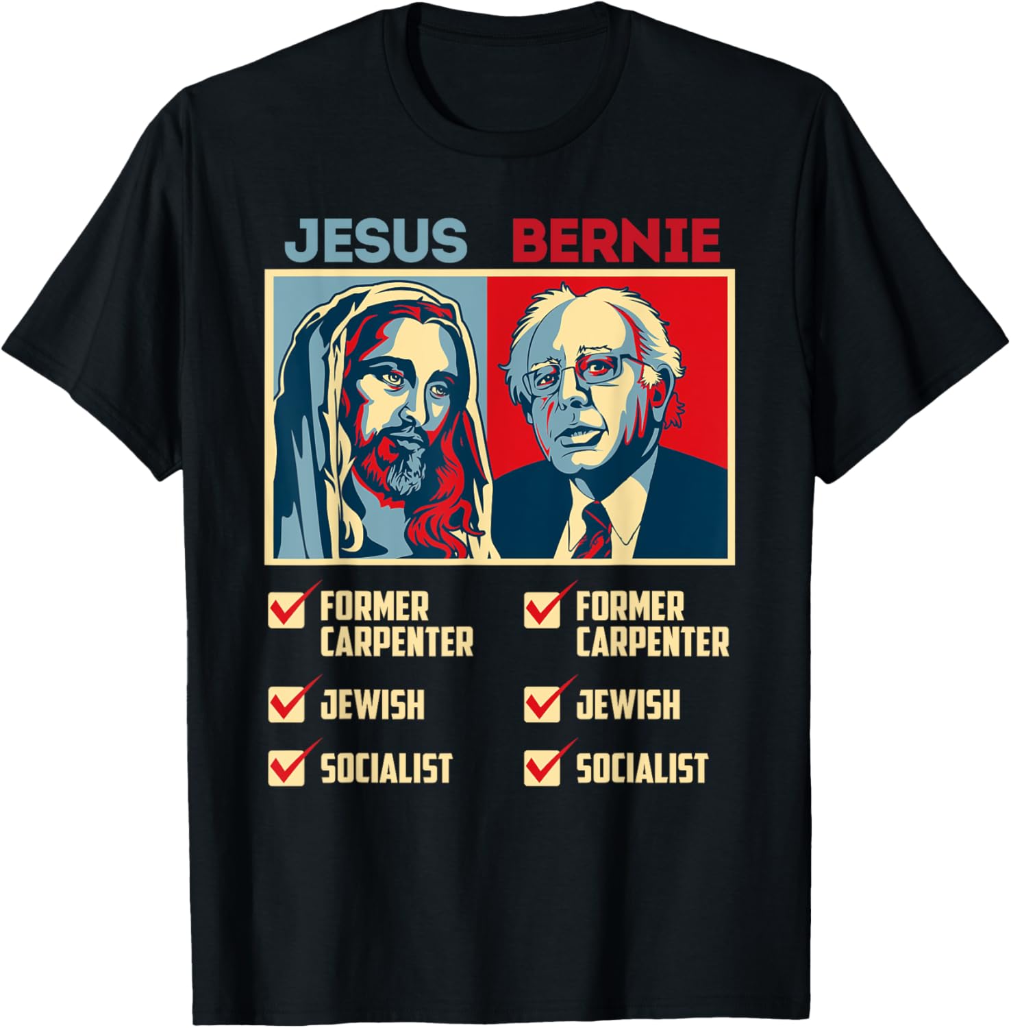 Bernie for President 2024 Jesus Religious T-Shirt