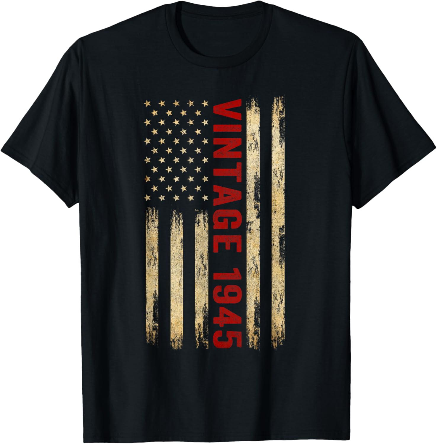 Vintage 1945 Made In 1945 American Flag 80Th Birthday Gifts