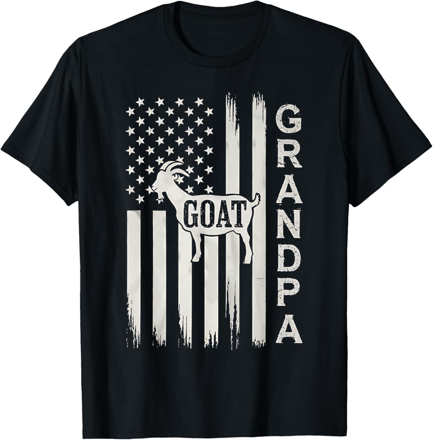 Goat Grandpa American Flag Funny Farm Animal Goat Dad Gift