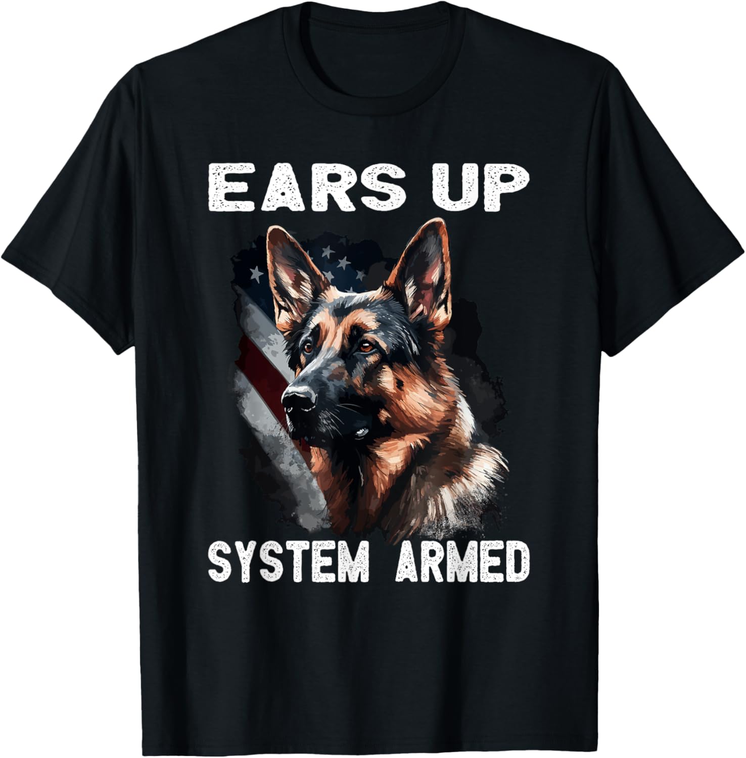 Usa Flag With German Shepherd