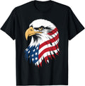 Patriotic American With Eagle And Usa Flag
