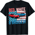 Red White Bruised American Flag Demolition Derby Car Shirt